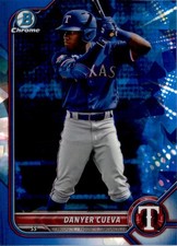 Danyer Cueva 2022 Bowman Draft Chrome Sapphire #BDC-148 Texas Rangers