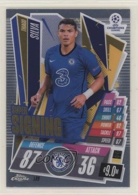 2020-21 Chrome Match Attax UEFA Champions League Super Signing Thiago Silva 00e8