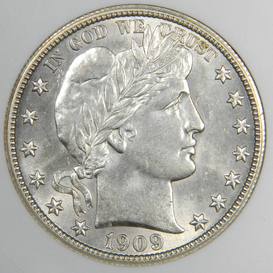 1909 BARBER HALF DOLLAR ~ ANACS MS61 ~ **UNDERGRADED GEM?!** - Image 2 of 4