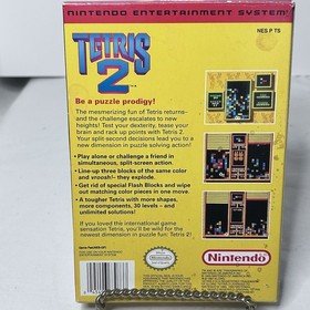 Tetris 2 NES Nintendo Entertainment System Complete W/ Manual Dust Case Game Box