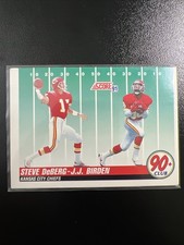1991 Score - 90+ Club J.J. Birden, Steve DeBerg #326 (RC)