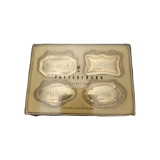 Vintage Pottery Barn Sterling Silver Decanter Tags
