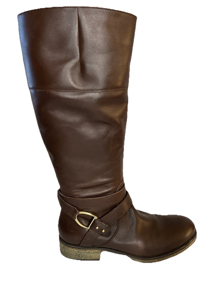 Botas de Montar BANDOLINO Tessi Para Mujer’s 10 M Alto Cremallera Cuero Marrón Oscuro EXCELENTES Foto 2 de 4