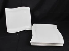 (6) Malacasa Flora White Dinner Plates 10 1/4"