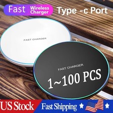 Wireless Fast Charger Charging Pad Dock Samsung iPhone Android Cell Phone Lot