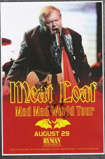 Meat Loaf autographed concert poster