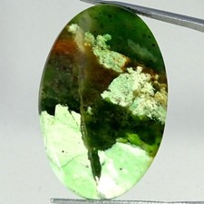 32.60Cts 100 Natural Chrome Chalcedony Oval Cabochon Gemstone 23X36X5MM