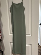H&M Dress Slip Dress Sage Size Extra Small