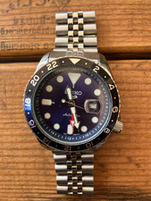 Seiko 5 sport Automatic GMT  Mod with 7S26 0020 Men’s Blue Dial Date Watch