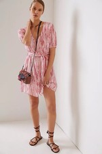 NWT  Anthropologie Cloth & Stone Cutout Mini Dress new  pink color Small