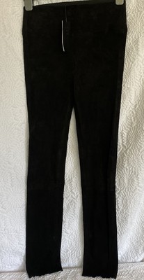 SPRWMN Damen Lammleder Wildleder Knöchel Leggings schwarz Größe M. UK 8-10, £1,100