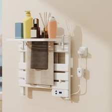 150W Bathroom Electric Heated Towel Rail Straight Radiator Towel Rack with Feet