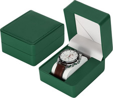 PU Leather Watch Gift Box, Premium Single Watch Holder Case for Women Men, Watch