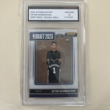 VICTOR WEMBANYAMA 2023-24 PANINI INSTANT DRAFT NIGHT 1ST GRADED 10 ROOKIE CARD