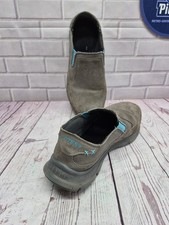 Hytest Blake Slip On Steel Toe Safety Rated Women's Size 9W Gray Teal~Used