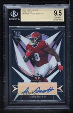 2021 Leaf Valiant Navy Blue /35 Stevie Scott III BGS 9.5 GEM MINT Auto 4z8