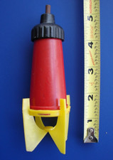 Vintage 1950's 5" Cap Bomb Rocket Toy by Palmer Plastics RED AND YELLOW VERSION