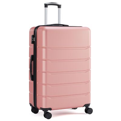 28 Inch Carry On Luggage Suitcase with Double Spinner Wheels & TSA Lock Pink