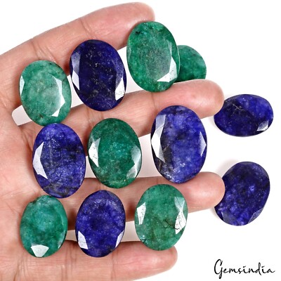 450 Cts Natürlich Blau Beryll Grün Smaragd Oval Schliff Lose Schmuck Machen Gems