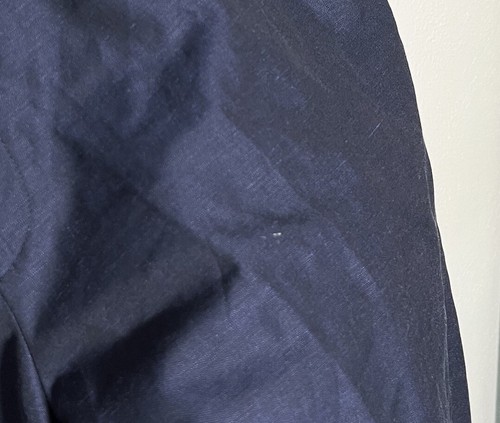 SUITSUPPLY Verona Mens Deep Blue Linen Wool Tuxedo Pants Satin Stripe Size 32x33 - Picture 8 of 8