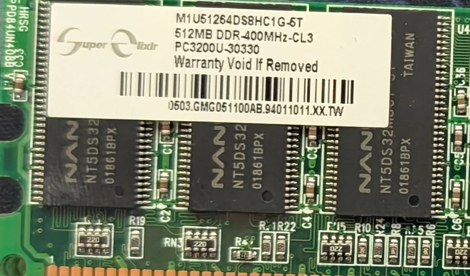 Super Elixir 4x 512 MB DDR-400MHz-CL3 PC3200U-30330 - Image 2 of 2