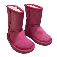 Koolaburra by Ugg Toddler Suede Winter Boot Slip On Sherpa Lined Pink Size 6