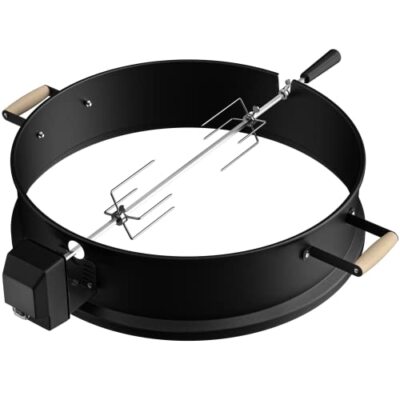 Upgraded Rotisserie Kit for All Weber 22-Inch Kettle Charcoal