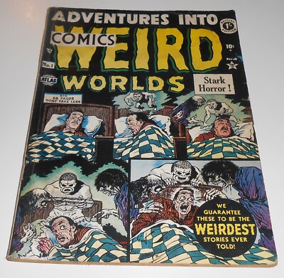 ADVENTURES INTO WEIRD WORLDS no.1 T&P Atlas 1952 rare UK EDITION Pre-Code Horror