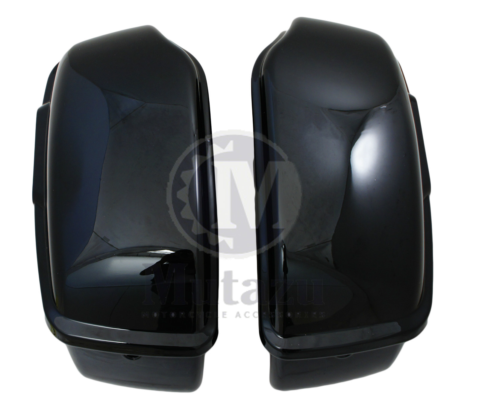Mutazu Vivid Black Hard ABS Saddlebags for Harley Sportster XL 1200 883