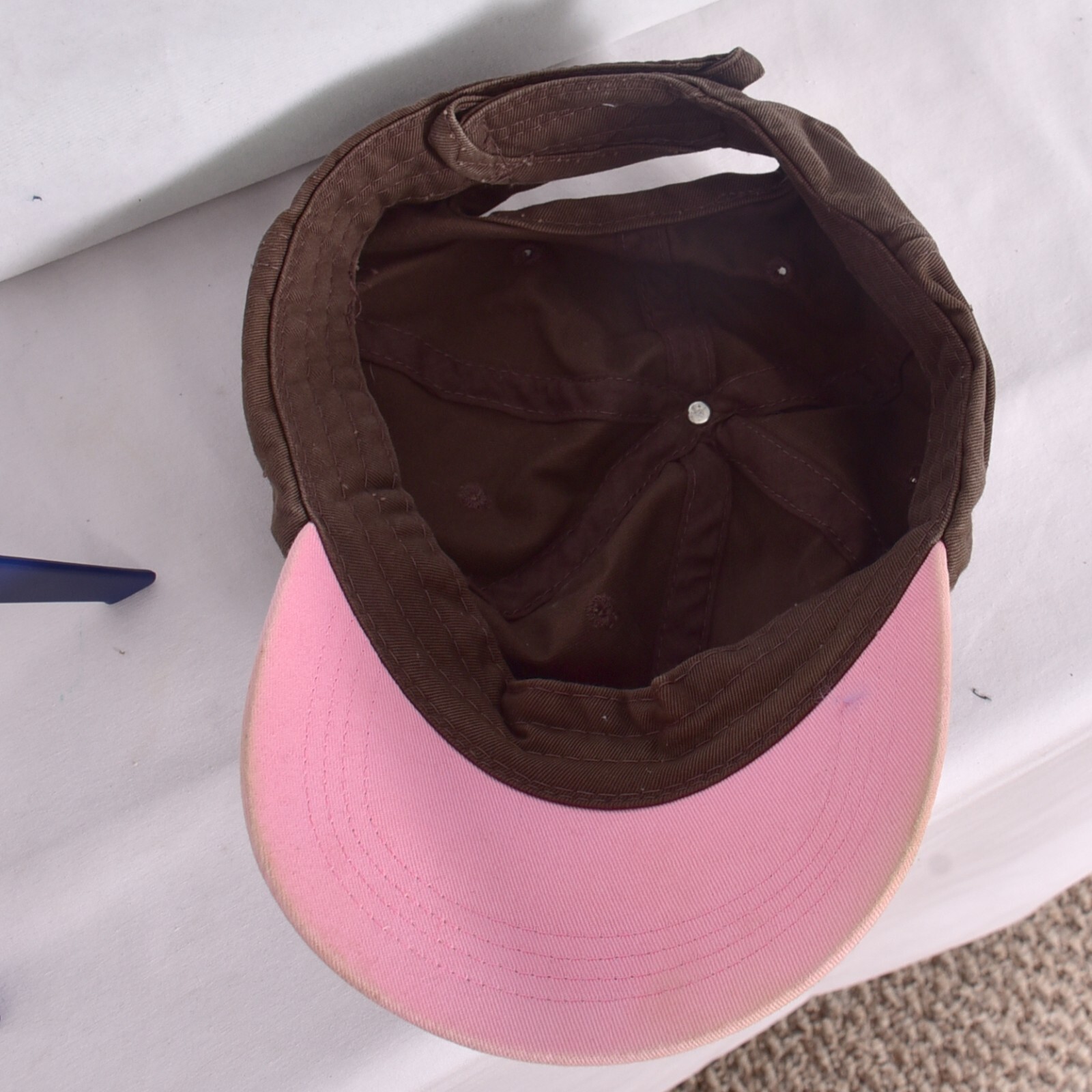 Cat Caterpillar Adjustable Baseball Cap Brown and… - image 9