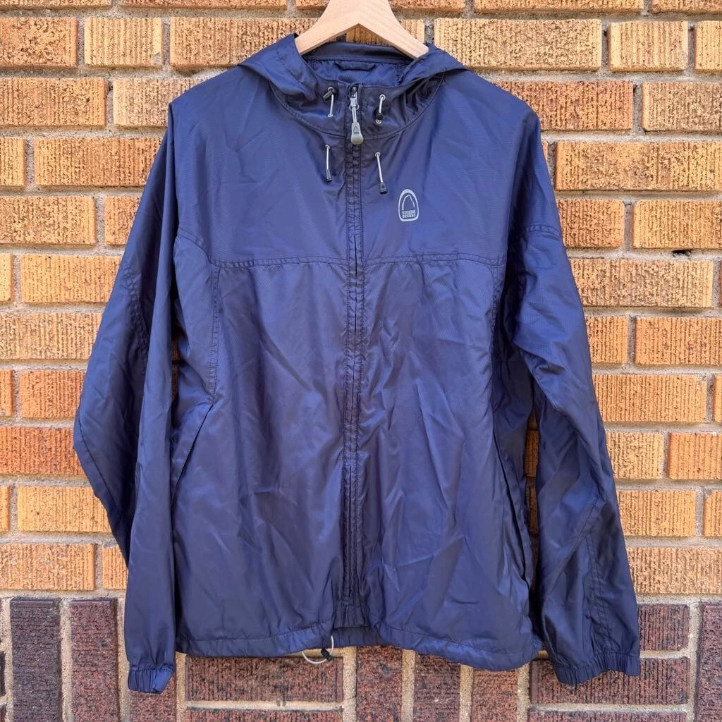 Sierra Designs Windbreaker - Mens L - Zip-up - Hooded - Packable Lightweight