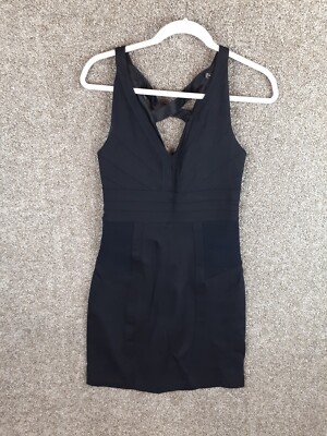 Express Ponte Knit Mini Dress Womens S Black Bodycon Sleeveless V-Neck Cocktail | eBay Express Ponte Knit Mini Dress Womens S Black Bodycon Sleeveless V-Neck Cocktail | eBay