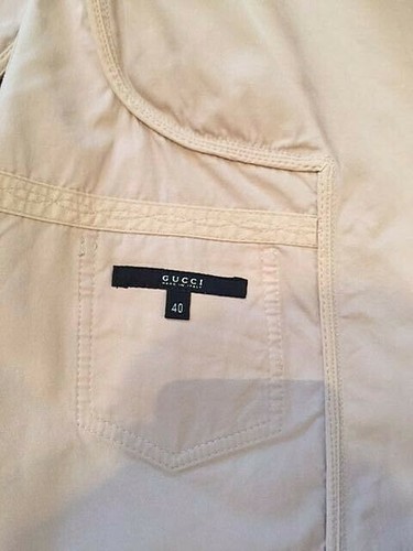 GUCCI NUDE COTTON CROSS OVER BLOUSE - 2 WAY CLOSURE - SZ EUR 40 - Picture 8 of 12