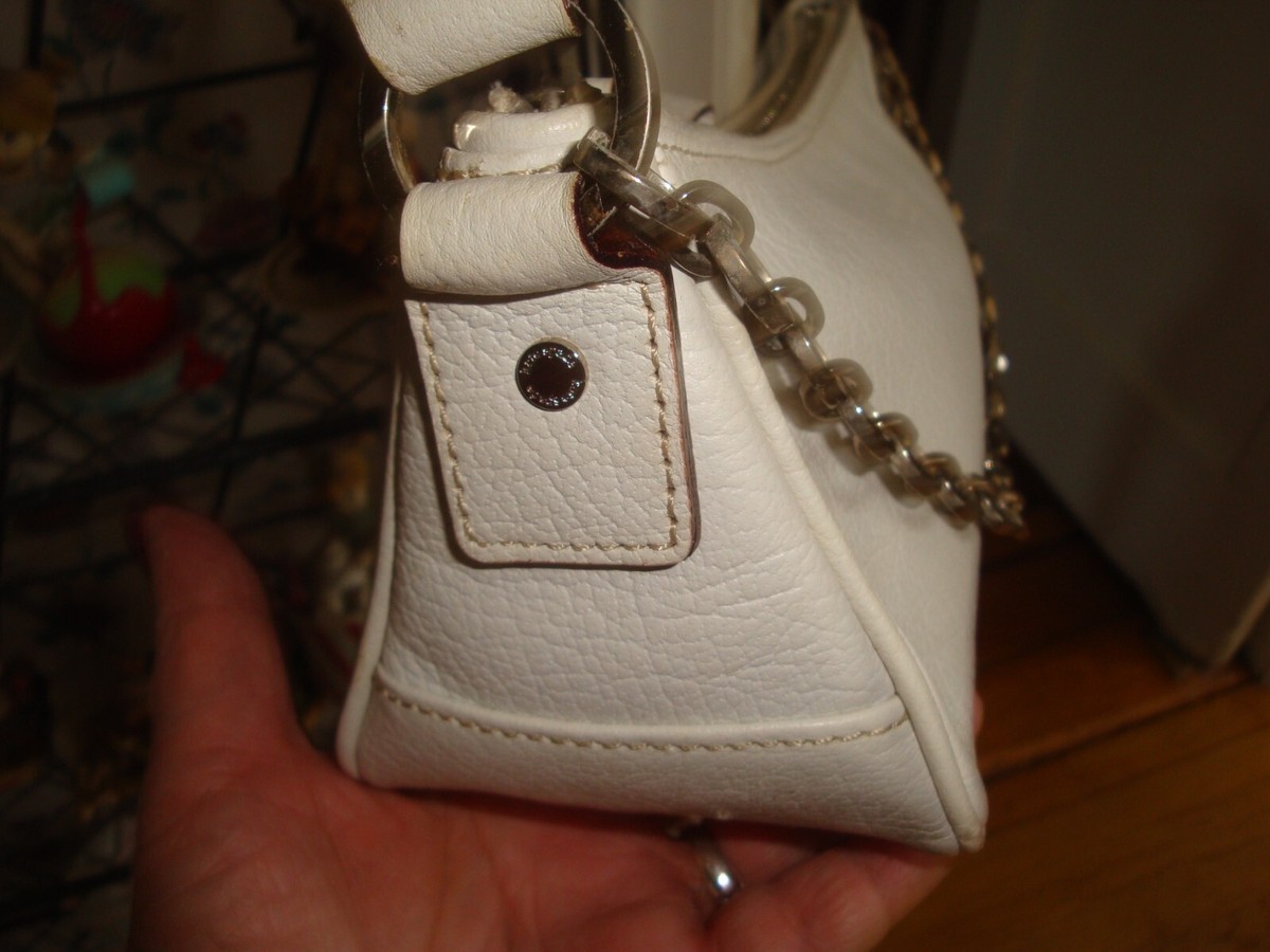 CUTE KATE SPADE NEW YORK OFF WHITE CREAM LEATHER CHAIN LINK