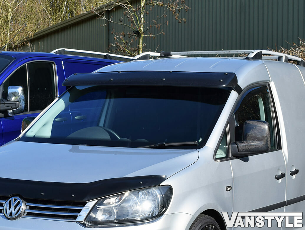 FITS VW CADDY & MAXI 0415 BLACK ACRYLIC SOLID SUNVISOR SUN VISOR WIND