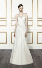 Moonlight Tango Ivory Chiffon Corset Wedding Gown Size 14 NEW Floor Sample