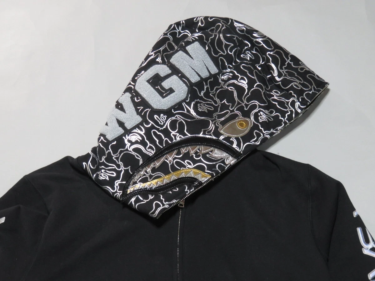 30479 bape x hajime sorayama shark full zip hoody black XXXL | eBay
