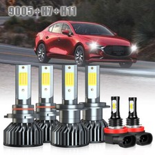 9005 H7 H11 Led Headlight Highlow Beam Bulbs Fog Lights For Mazda 6 2011-2013