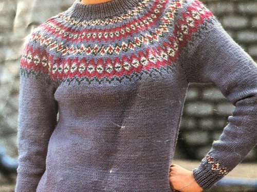 WOMENS LADIES YOKED FAIR ISLE JUMPER 