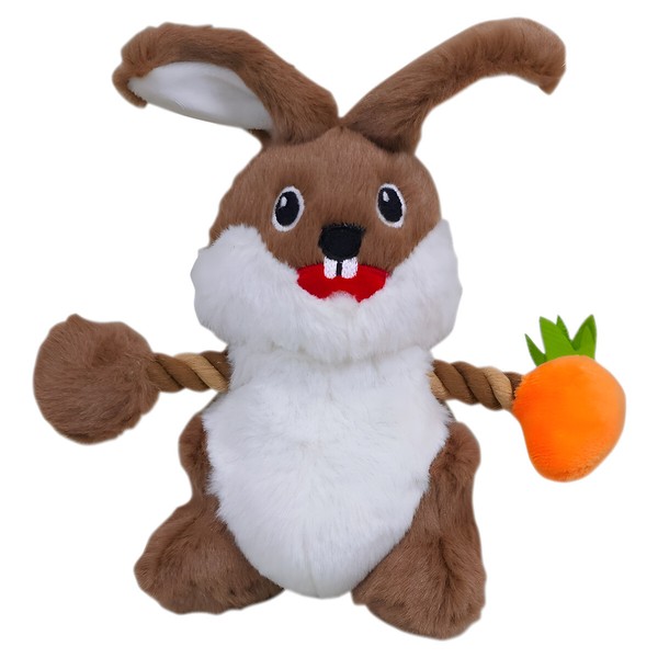 Nobby Hundespielzeug PlüSch Osterhase 16 Cm Mit Seil FüR Hunde Spielzeug-image