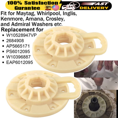 2pc Washer Basket Drive Hub Kit For Whirlpool Kenmore Maytag W10528947 AP5665171