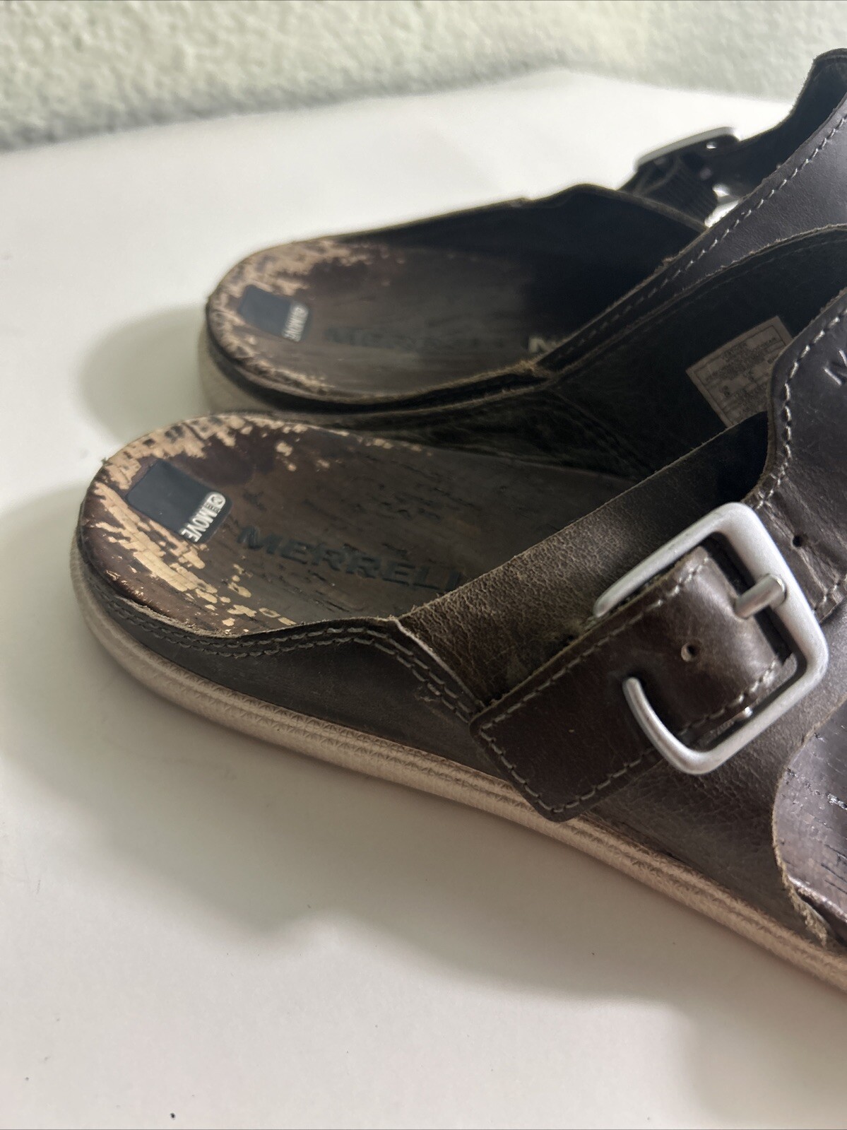 Sandali donna Merrell Around Town Vertiver taglia 8 marrone slip on