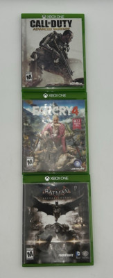 Xbox One Games Lot Of 3 Batman Far Cry Call Of Duty Advanced Warfare Bundle