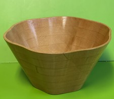 Handmade Wooden Bowl Bandsaw Scrollsaw Maple Signed Richard E. Harder 3353