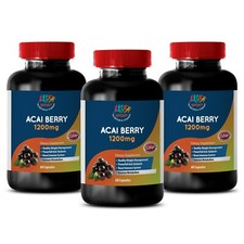 Original ACAI Berry 1200mg 3 Bottles, 180 Capsules 