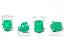 4pc BTO Aurora AFX Magnatraction HO Slot Car Front Rear Wheels 8716 8719 Green 