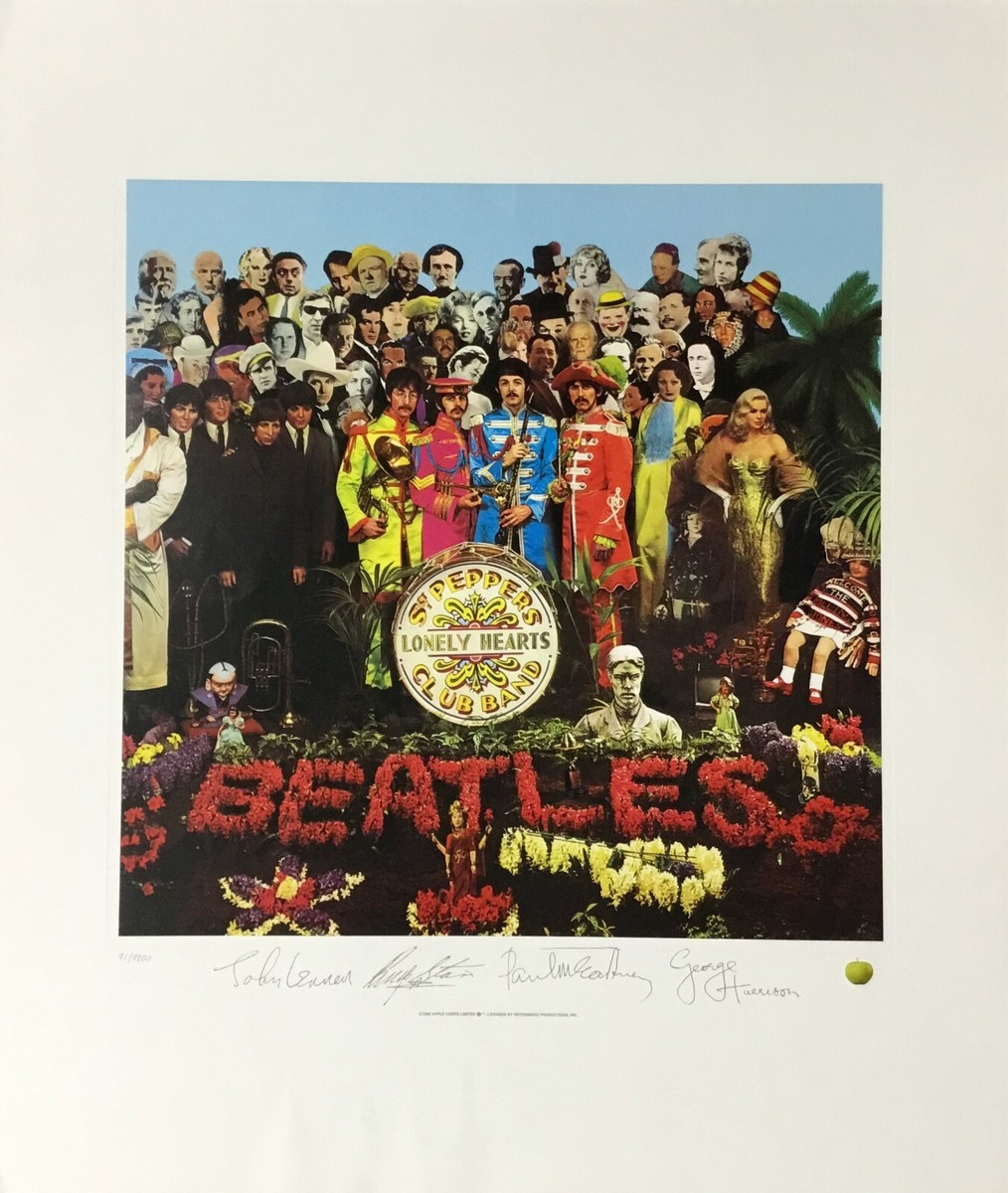 The Beatles Sgt Pepper Facsimile Signed L/ED Litho Record Album