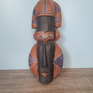 Pier One Ghana Collection WOOD WOODEN AFRICAN TRIBAL MASK WALL DECOR | eBay