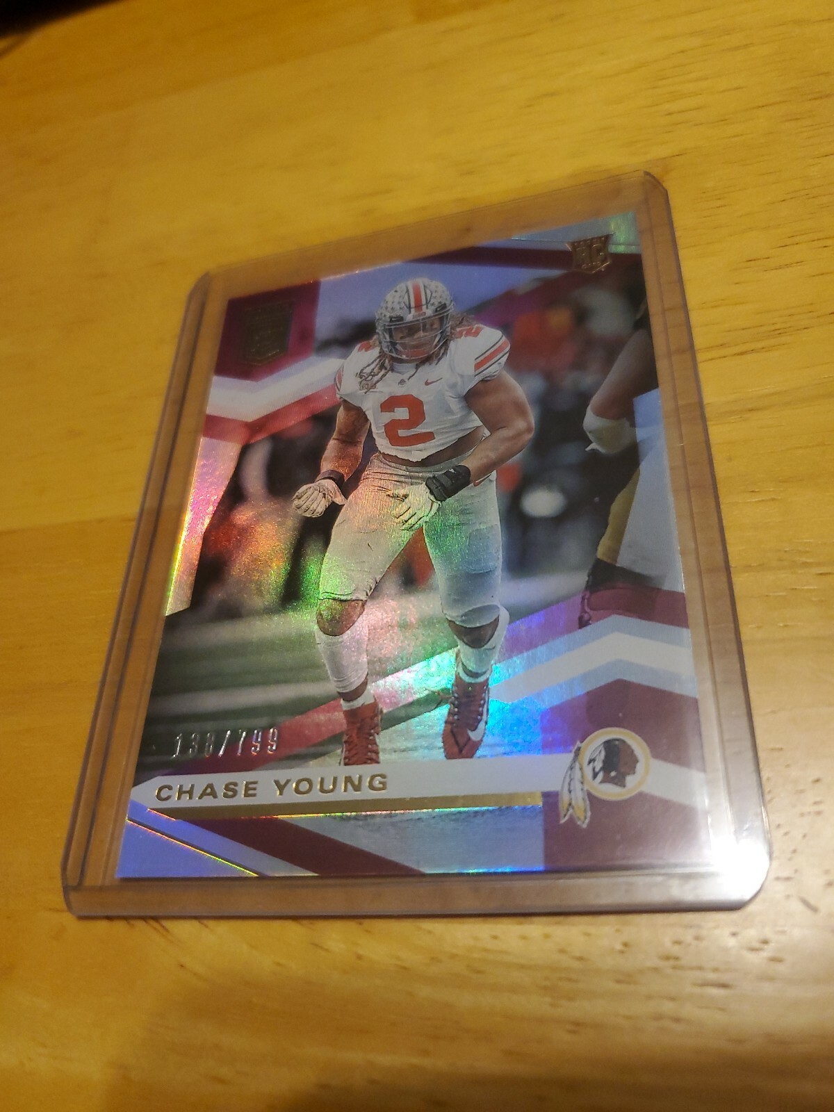 2020 ELITE CHASE YOUNG ROOKIE CARD 138/799 REDSKINS #1 PICK