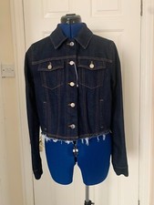 Sportmax By Max Mara - Cropped Navy Jeans Jacket (gb=14)